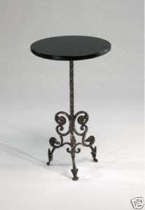 Granite and Iron Side Table   