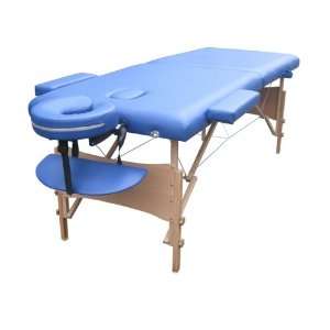    BestMassage Blue Wood Portable Massage Table