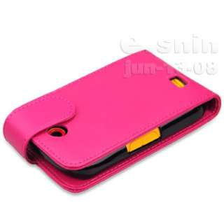 HOTPINK LEATHER CASE POUCH COVER SAMSUNG S3650 CORBY  