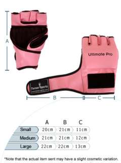 Pink MMA Gloves Ladies Boxing UFC Grappling Cage Small  