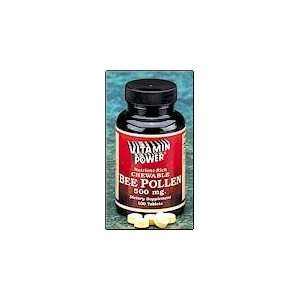  Vitamin Power Chewable Bee Pollen 1000 mg 250 Tablets 