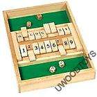 DOUBLE SHUT THE BOX FAMILY GAME   U WOOD WOODEN TOYS items in 