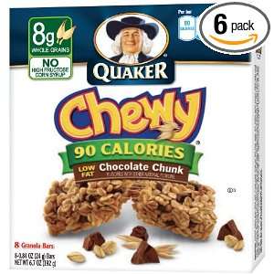 Quaker Chocolate Chunk Chewy Granola Bars 90 Calories, 8 Bars per Pack 
