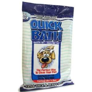  Quick Bath Dog Wipes   Small 10 Pack