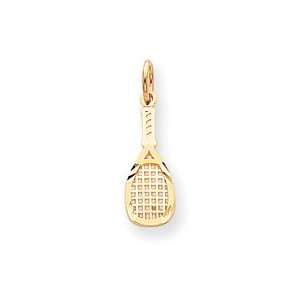   IceCarats Designer Jewelry Gift 10K Solid Racquetball Racquet Charm