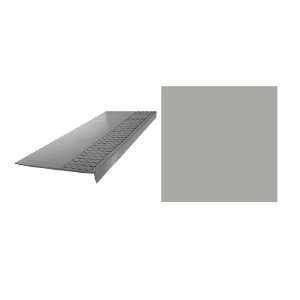  FLEXCO 6 Pack Light Gray Rubber Radial Square Nose Stair 