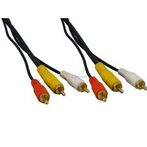  25ft 3 RCA Male to 3 RCA Male Composite Video + Audio 