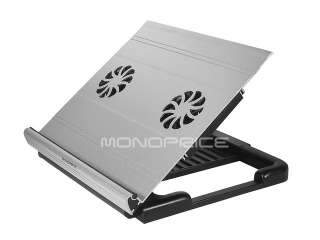 Adjustable Aluminum Laptop Riser Cooling Stand w/ Buil  