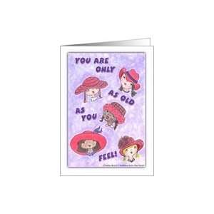  Young Red Hat Ladies Note Card Card Health & Personal 