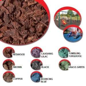  Rubber Mulch for Playgrounds, 1 Pallet   Redwood 