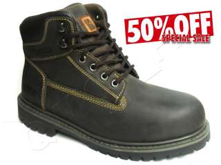 MENS LEATHER WALKLANDER SAFETY BOOTS WORK BOOTS SHOES STEEL TOE CAP 