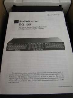 AudioSource Model EQ 100 Ten Band Stereo Grapic EQ 1998  