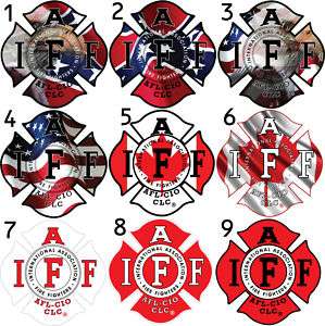 Four   5 IAFF Firefighter Sticker Decals Many Options  