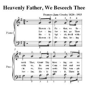   Father We Beseech Thee Easy Piano Sheet Music Christian Books