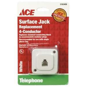 Ace Replacement Surface Mount Phone Jack (3163409 