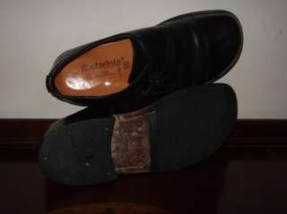   Footprints Black Leather Monk Strap Shoes Mens Sz.42/ 8.5 9 M  
