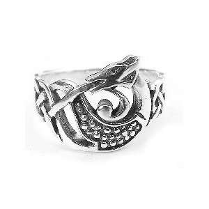  Sterling Silver Celtic Knot DRAGON Ring Size 13(Sizes 4,5 