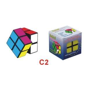   Black 2x2x2 Magic Rubiks Cube   with solutions manual Toys & Games