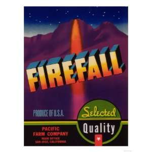  Firefall Vegetable Label   San Jose, CA Giclee Poster 