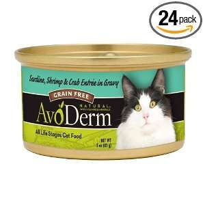 AvoDerm Naturals Sardine and Shrimp Canned Cat Food, 3 Ounce (Pack of 