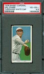 1909 11 T206   Hal Chase (throwing, white cap)   PSA 4.5    New York 