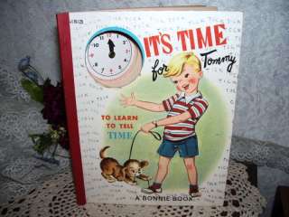 ITS TIME FOR TOMMY TO LEARN TO TELL TIME 1953 BONNIE BK  