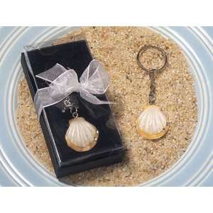  Seashell Keychain Sand Color (Set of 48)