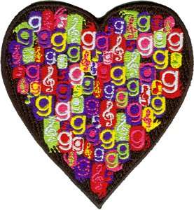  Novelty Iron on   Glee Hearts Logo TV Show Patch Clothing