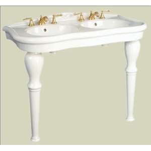   5059.080.01 Parisian Double Bowl Console Sink with China Straight Legs