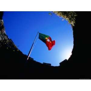  Portuguese Flag Inside Castelo Dos Mouros, Sintra, Portugal 