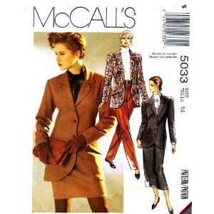   Pattern Jacket Skirt Pants Suit Size 14 Bust 36 Arts, Crafts & Sewing