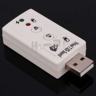 New External USB To 3D Audio Sound Card Adapter Virtual 7.1 