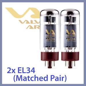 2x NEW Valve Art EL34B EL34 VA Vacuum Tube, Matched Pair TESTED  