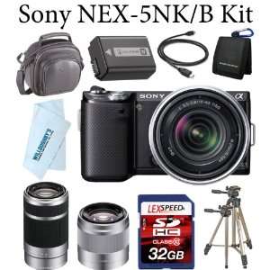  Sony NEX 5NK 16.1 MP Digital Camera (Black) + Sony SEL 18 