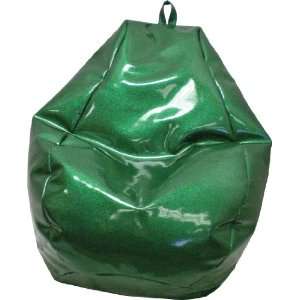   Small Sparkle Vinyl Bean Bag for Children, Green