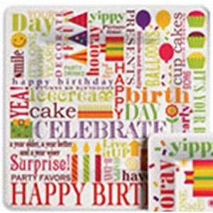  Text Birthday 10 inch Square Paper Plate