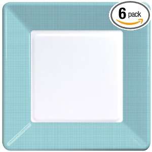 Creative Converting 9.25 Square Paper Dinner Plates, Pastel Blue 