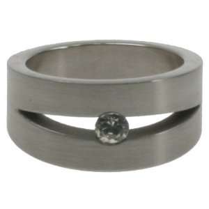 316L stainless steel ring with matte polish, laser cut design, and 