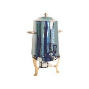 18/10 Stainless Steel 3 Gallon Luxor Coffee Urn With Gold 