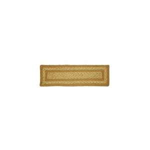  Khaki Jute Stair Tread Braided Rect 8.5x27