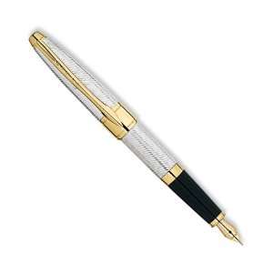  Apogee Sterling Silver with 23kt Gold Plate Fountain Pen Jewelry