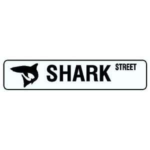  SHARK STREET fish sport hunt road sign