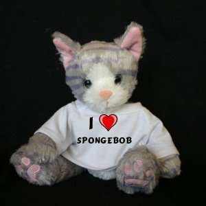  Plush Stuffed Cat (Kit Kat) toy I Love Spongebob t shirt 