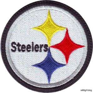 NFL PITTSBURGH STEELERS (white) EMBROIDERED SEW ON PATCH  