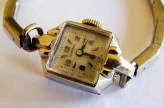14k White Gold Vintage Hampden Ladies Watch  