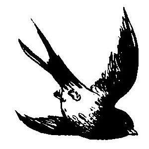  Swallow bird rubber stamp miniature Arts, Crafts & Sewing