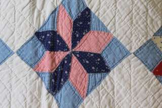 L460 ANTIQUE AMERICAN EIGHT POINT STAR QUILT  