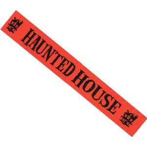  Halloween Caution Tape HAUNTED HOUSE (Orange) 30 feet 
