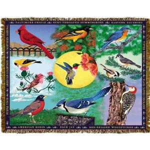  Backyard Birds Tapestry Throw MS 2592TU4