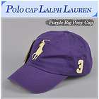 Polo Womens Baseball Cap Casual Golf Hat Purple Color Cap with Yellow 